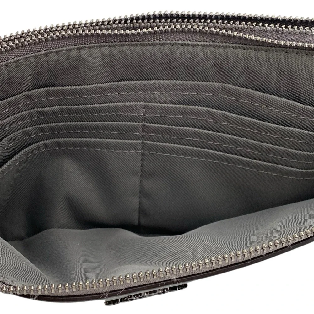 Coach Double Zip Wallet/Wristlet Gray‎ Leather 54052 - Picture 11 of 16